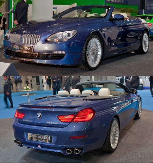 Кабриолет Alpina B6 Bi-Turbo весит 2020 кг, а его донор в лице BMW 650i Cabrio — 1915 кг. Выпускная…