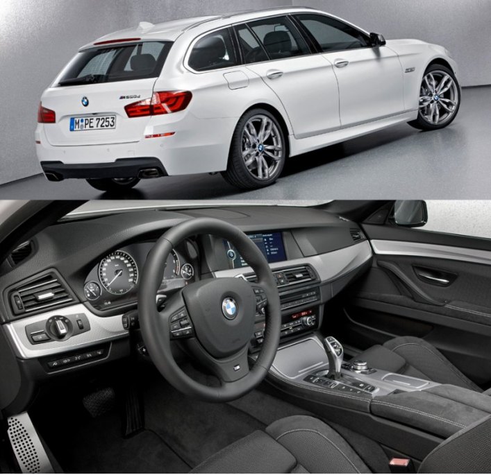 Кроме специального аэродинамического обвеса BMW M 550d получит комбинированную отделку интерьера из…