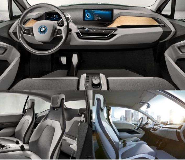 Главное место в интерьере хэтчбека занимает мультимедийная система iDrive.