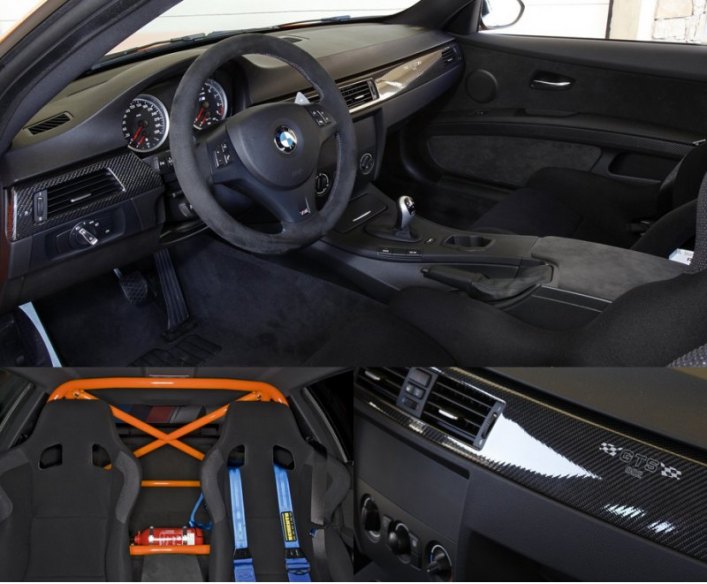 В салоне M3 GTS не было кондиционера, «музыки», задних сидений. Зато были ковши с шеститочечными…