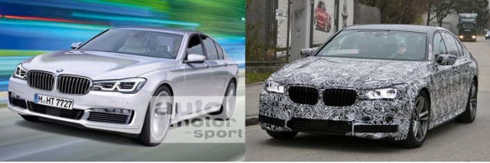 Сравните рисунок от издания Auto motor und sport со снимками предсерийного образца седана.…