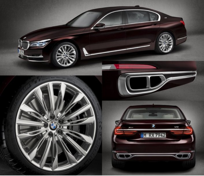На седане M760Li xDrive V12 Excellence установлены легкосплавные полированные диски из ассортимента…