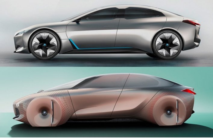 Дизайном центральной стойки iNext мгновенно напомнил концепт BMW i Vision Dynamics (вверху). Судя…