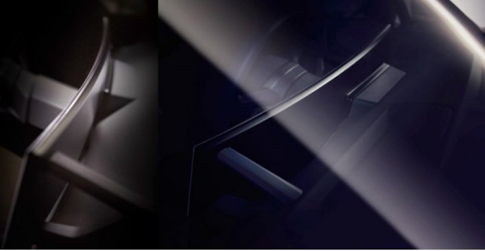 Тизеры показывают Curved Display с тыльной стороны. Видны только тонкие магниевые кронштейны,…