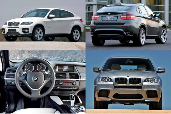 В 2009 году вышла «горячая» версия BMW X6 M (справа внизу) с серьезно перекроенной «восьмеркой»…