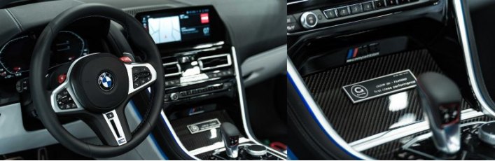 Интерьер представленной модели G-Power G8M тюнеры не трогали, за исключением фирменной таблички…