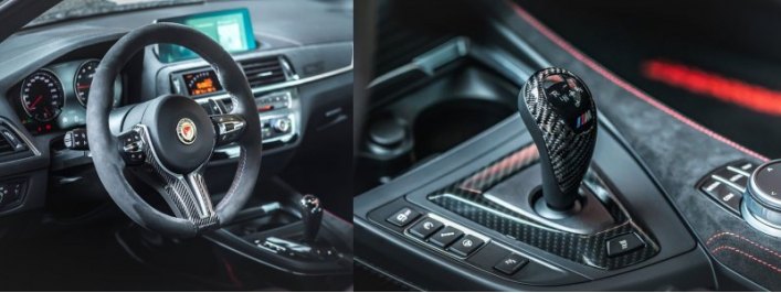 Интерьер обновили углепластиковыми вставками, спортивными креслами Recaro и дисплеем компьютера…