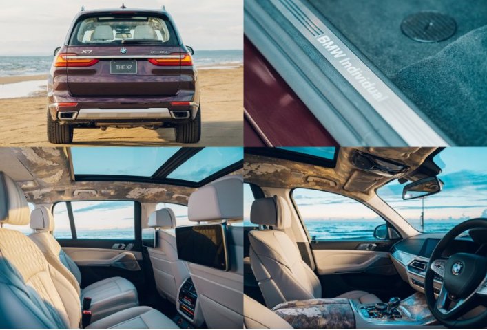 В салоне применены элементы декора из каталога BMW Individual, плюс та самая ткань.