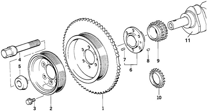 Демпфер крутильных колебаний (Ремонт двигателей М52 и М52TU)