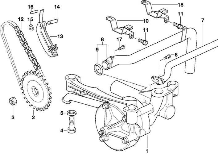 Система смазки двигателя (Ремонт двигателей М54/М56 и S54)