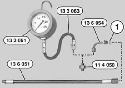 Проверка давления масла в двигателе (Ремонт двигателей М54/М56 и S54)