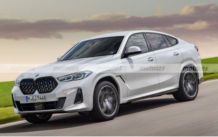 Рендер обновленного BMW X6 2023. Фото: Motor.es
