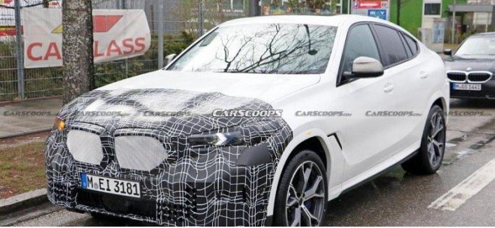 В Сеть попали свежие шпионские фото обновленного BMW X6 2024 года