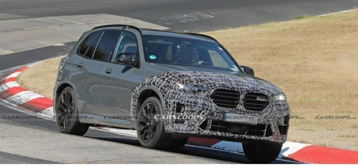 BMW X5 M 2023 года сфотографировали во время испытаний на Нюрбургринге