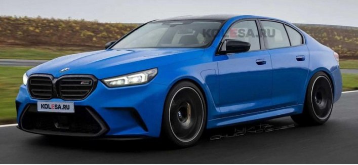 «Заряженный» седан BMW M5 2024 года показан на рендере