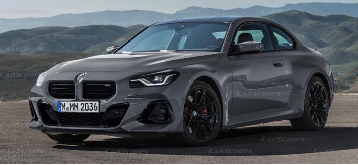 Новый BMW M2 2023 года с другим бампером представлен на первых фоторендерах