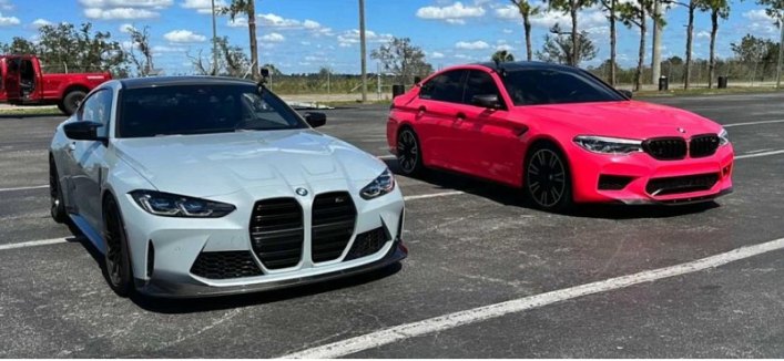 Сможет ли BMW M4 угнаться за BMW M5 в дрэг-гонке?