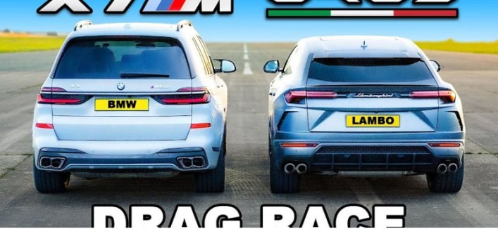 Сможет ли массивный кроссовер BMW X7 M60i обогнать Lamborghini Urus в дрэг-рейсинге?