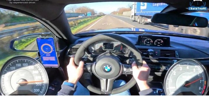 Смотрите, как 460-сильный BMW M4 CS мчится по автобану на максимальной скорости