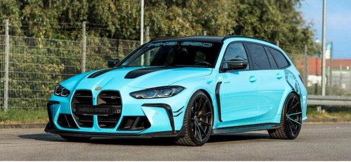 Тюнинг-ателье Manhart доработало BMW M3 Touring до 650 л.с. и покрасило универсал в ярко-синий…
