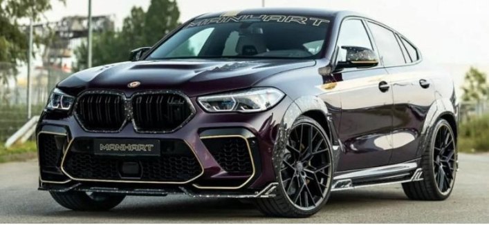 Тюнинг-ателье Manhart представило карбоновый обвес с золотом для BMW X6 M
