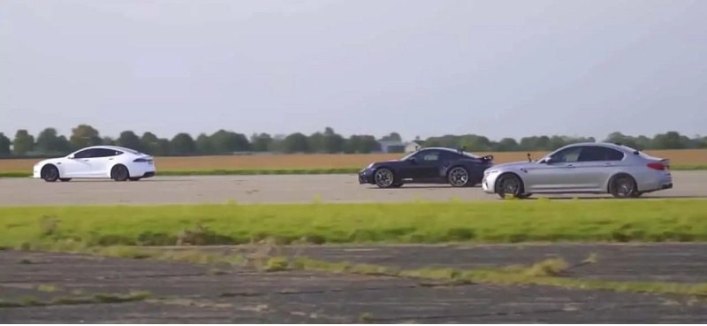 Даже 1000-сильные Porsche и BMW не смогут победить эту Tesla в дрэг-рейсинге