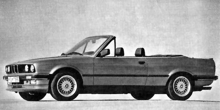 BMW выставил новый кабриолет 3-й серии во Франкфурте в 1985 г. Крыша полностью опускалась и обзор…