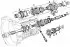 Shaft details of four-speed gearbox produced before August 1977