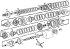 Planetary gears, shafts and couplings of an automatic transmission