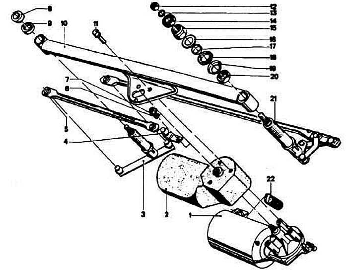 Как разобрать дворники на ваз Wiper Parts (BMW 5 Series E12 1972-1981: Electrical equipment: Equipment and dev
