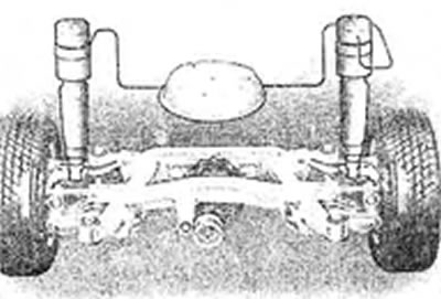 Регулятор, установленный на заднем мосту, обеспечивает постоянный дорожный просвет при любой…