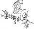 Front wheel brake mechanism parts