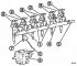 The device of the injection system with a common high-pressure fuel line (Common-Rail)