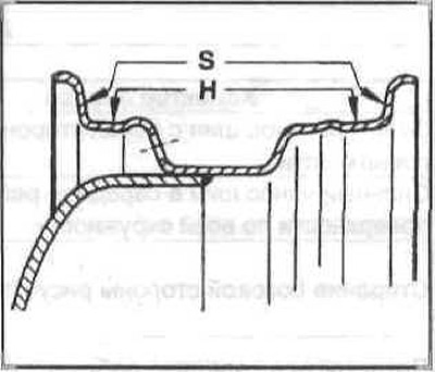 Înălțime maximă de curățare - 0,3 mm; deformare laterală maximă - 0,3 mm.