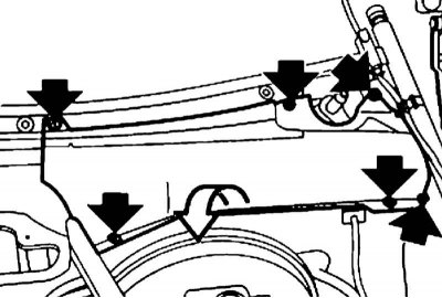 2. Fixați capota în poziția de instalare prin deconectarea suporturilor de la aceasta și…