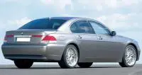 BMW E65, поглед са задње стране