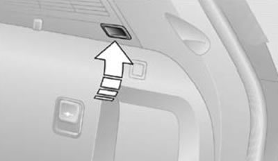 Знак аварийной остановки находится за крышкой в правой боковой стенке.