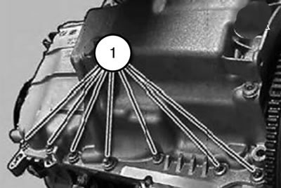 10. Вывернуть винты (1).