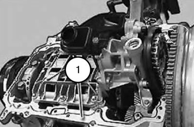 14. Снять уплотнительную прокладку (1).