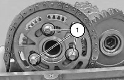 6. Вывернуть винты (1).