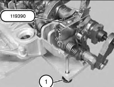31. Fixați unealta 119390 cu piulița (1).