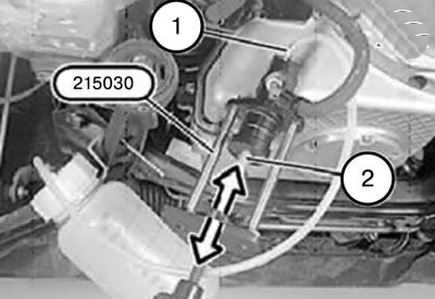 7. Helyezze a légtelenítő tömlőt a légtelenítő csonkra (1).