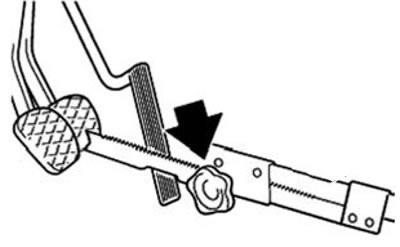 12. Install the brake pedal stop.