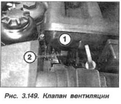 Где находится клапан вентиляции топливного бака