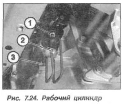 Za pomocą specjalnego zacisku «13.3.010» zacisnąć elastyczny przewód od cylindra głównego do…