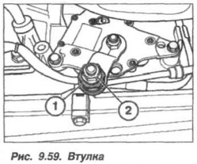 Ținând clema (1, vezi fig. 9,59), slăbiți piulița (2).