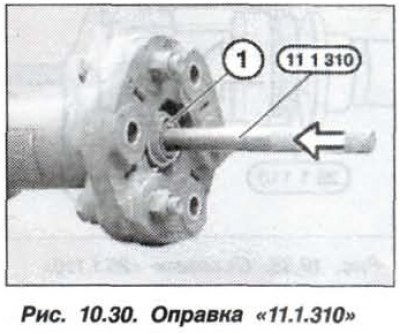 Úplne vyplňte centrovací otvor (1, kresba 10:30) hustá mastnota. Pomocou kladiva s plastovou hlavou…