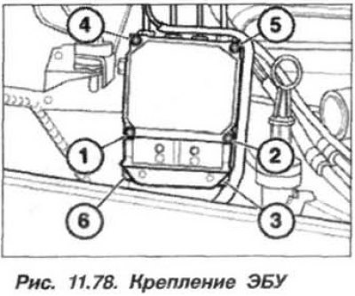 Apăsați ECU la GA și înșurubați șuruburi noi uniform (1 și 2, Fig.11.78), strângându-le încet până…